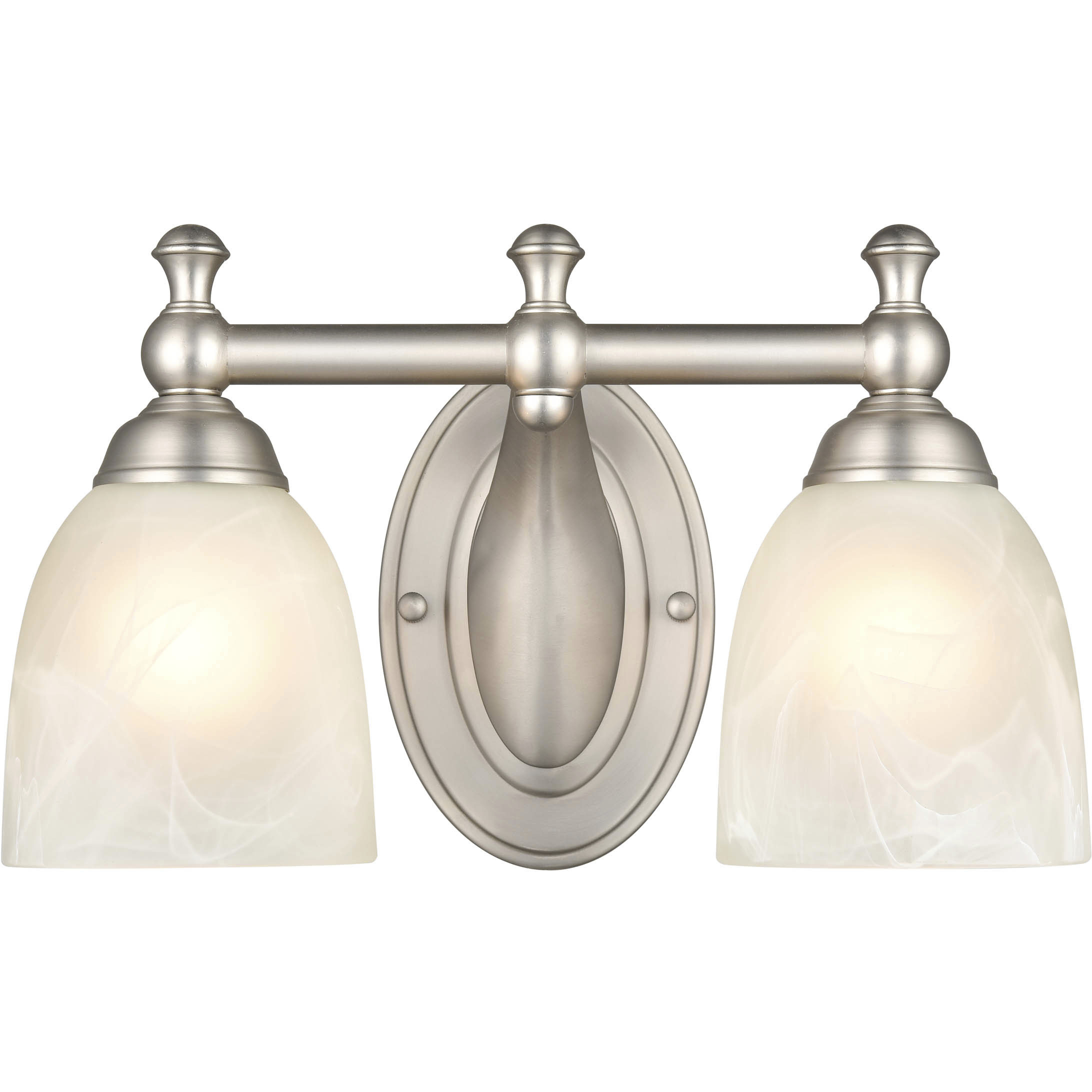 None 2 Light 13.25 inch Satin Nickel Bathroom Vanity Light Wall Light